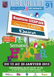 Affiche 2012 Marguerites du rire RER C Mairie de Breuillet Village